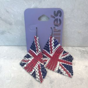UK flag earrings